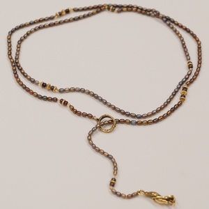 Mignon Faget 14K Gold Banana Flower Lariat